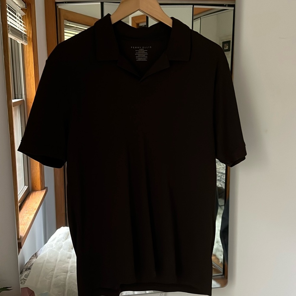 Perry Ellis brown polo Large